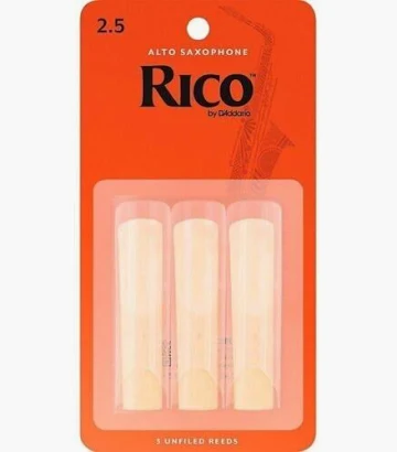 Rico Alto Saxophone Reeds 2.5 Alto Sax Reeds for Developing Players
