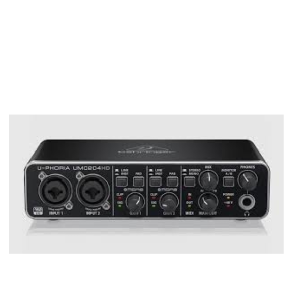 Behringer UMC204HD Audio Interface 2-In/4-Out USB Studio Interface