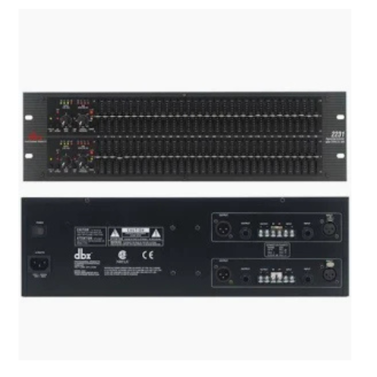 Powerful DBX 2231 Equaliser Dual 31-Band EQ with Subharmonic Synthesiser