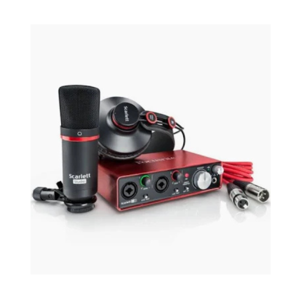 Complete Focusrite Scarlett 2i2 Studio 3rd Gen Bundle Professional Recording Kit
