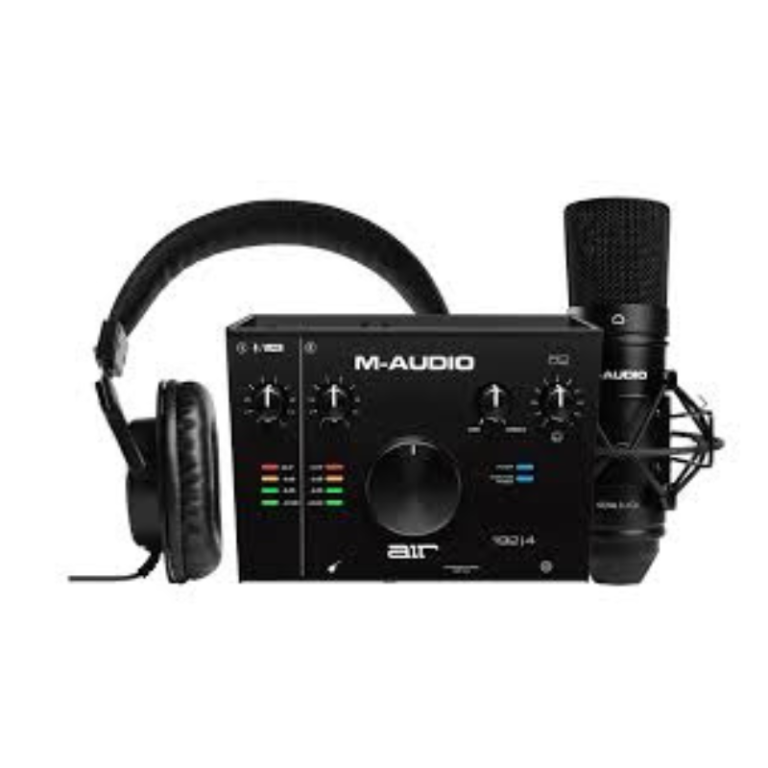 Complete M-Audio AIR 192|4 Vocal Studio Pro Bundle USB-C Recording Kit for Creators