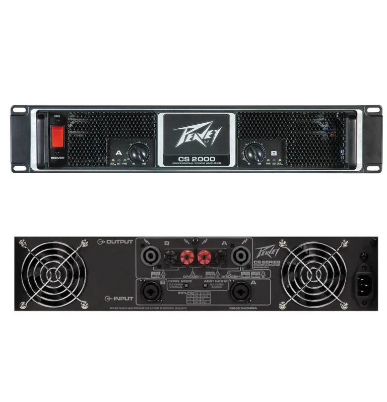 Peavey CS2000 Power Amplifier Professional 2-Channel High-Output PA Amplifier