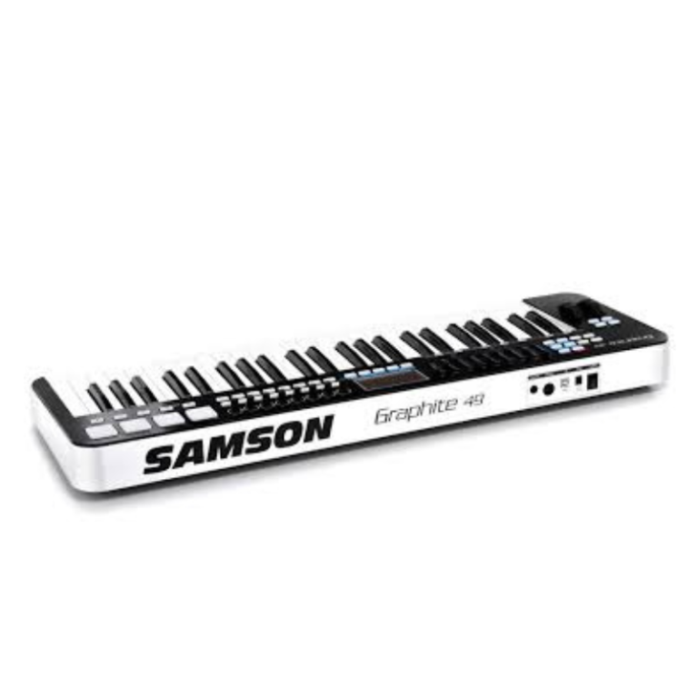 Samson Graphite 49 MIDI Keyboard 49-Key Semi-Weighted Controller with Pads & Faders