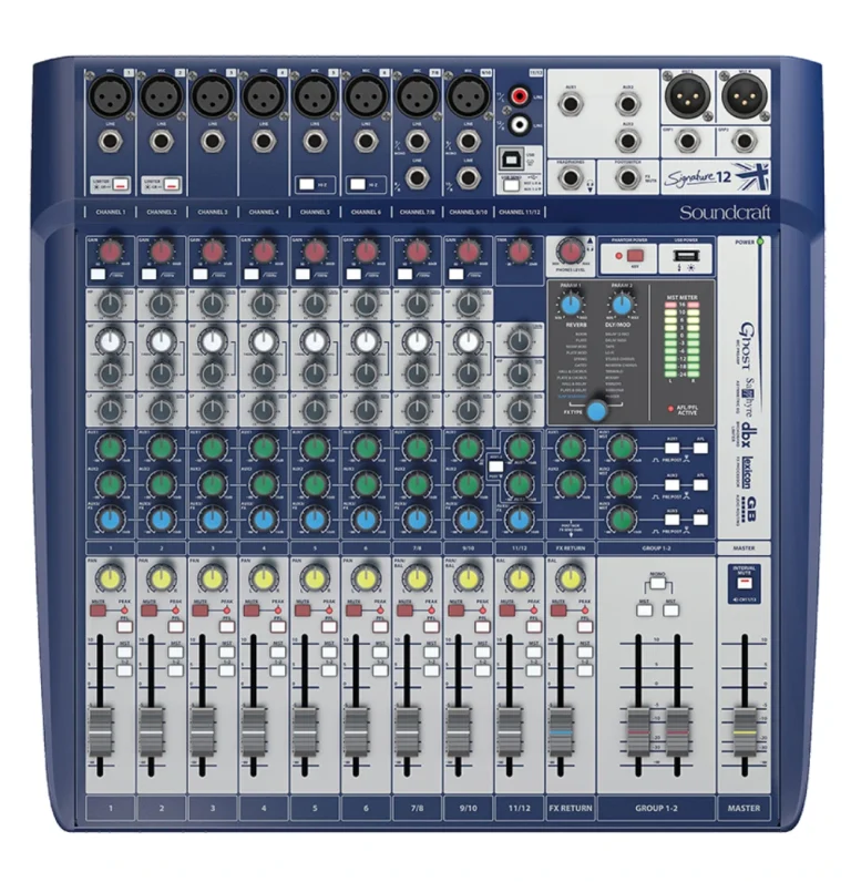 Soundcraft Signature 12 Mixer Professional 12-Channel Analog Mixer with Lexicon