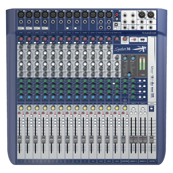 Soundcraft Signature 16 Mixer Professional 16-Channel Analog Mixer with Lexicon