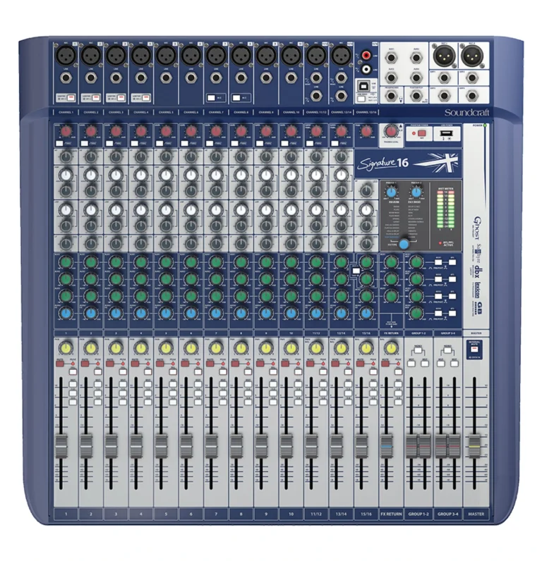 Soundcraft Signature 16 Mixer Professional 16-Channel Analog Mixer with Lexicon