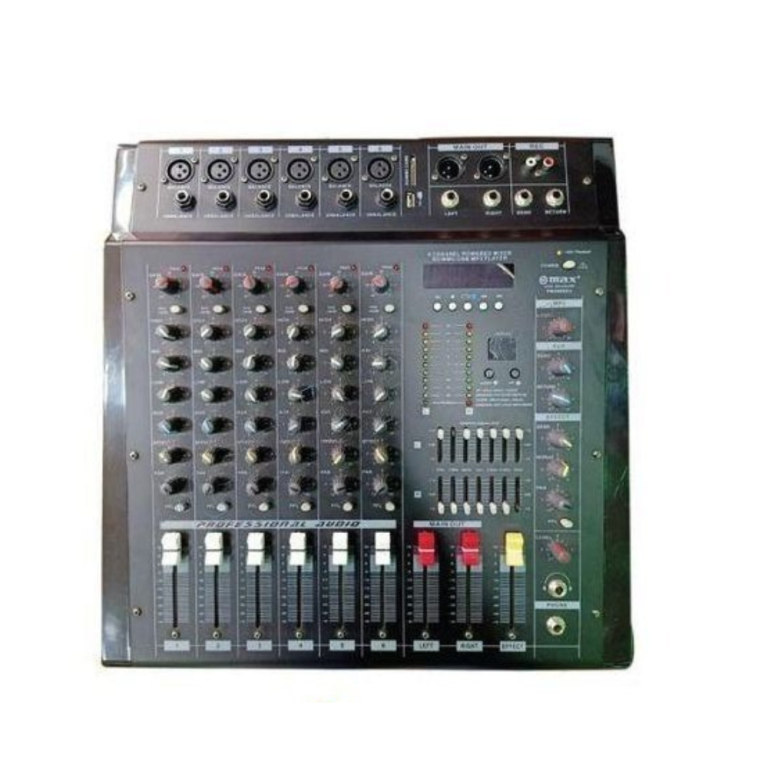 Omax 6 Channel Mixer Compact Audio Mixer for Live Sound and Recording